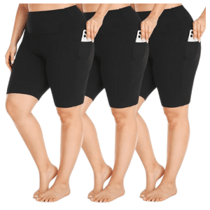 3 Pack Plus Size Biker Shorts